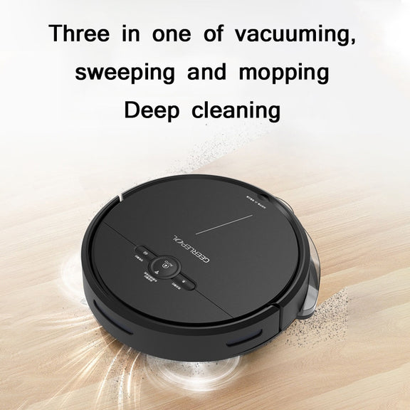 GEERLEPOL Smart Home Automatic Refilling Sweeping Robot, High Configuration Support Mobile Phone APP(White)