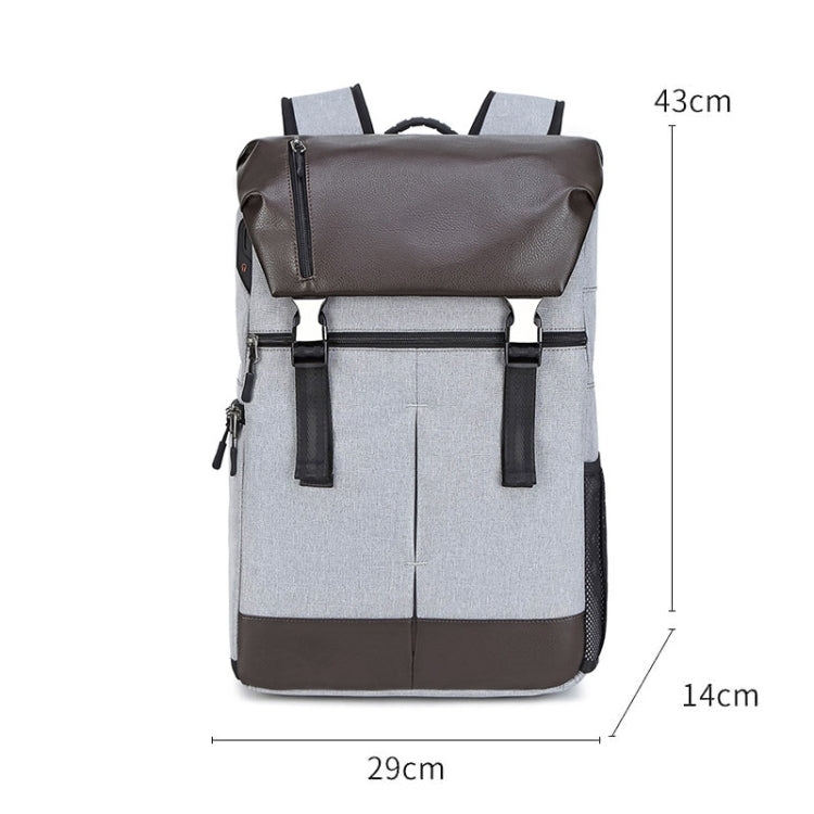 C3081 Camera  Computer Shoulder Digital Camera Bag Large Capacity Photography Backpack(Light Grey)