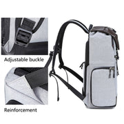 C3081 Camera  Computer Shoulder Digital Camera Bag Large Capacity Photography Backpack(Light Grey)