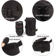 5603 Wear-Resistant Water-resistant And Shockproof SLR Camera Lens Bag, Size: L(Black)