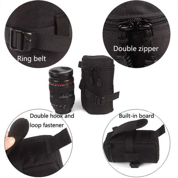 5603 Wear-Resistant Water-resistant And Shockproof SLR Camera Lens Bag, Size: XL(Black)