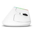 DELUX M618C 6 Keys 1600 DPI RGB Vertical Wireless Bluetooth Dual Mode Mouse(White) - Wireless Mice by DELUX | Online Shopping South Africa | PMC TechLife | Buy Now Pay Later Mobicred