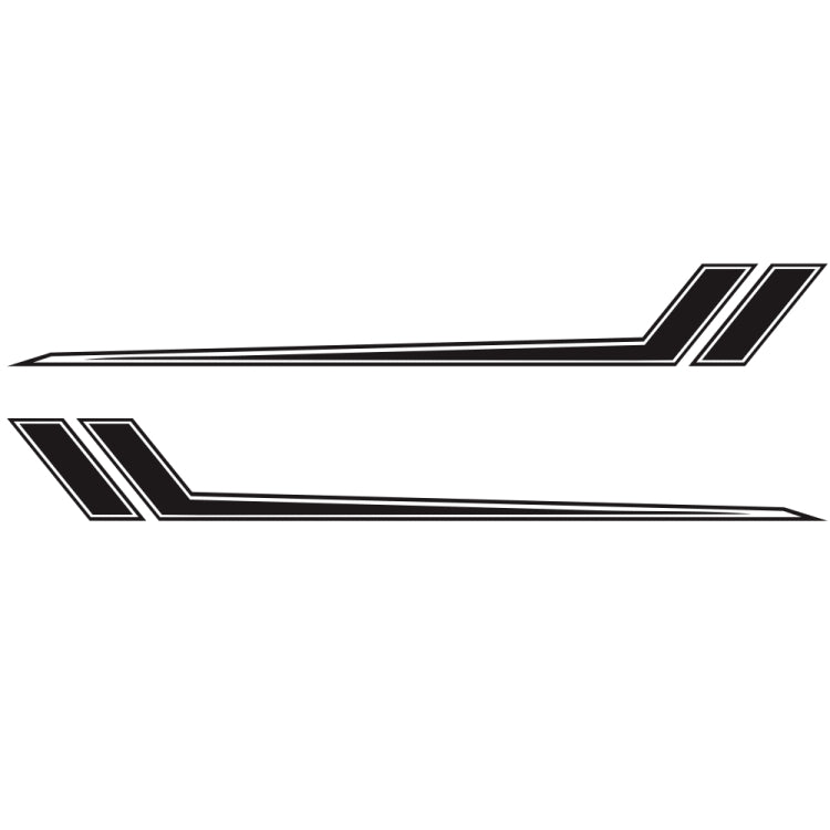 D-716 Car Striped Vinyl Body Stickers Personalized Modification Car Sticker(Black)