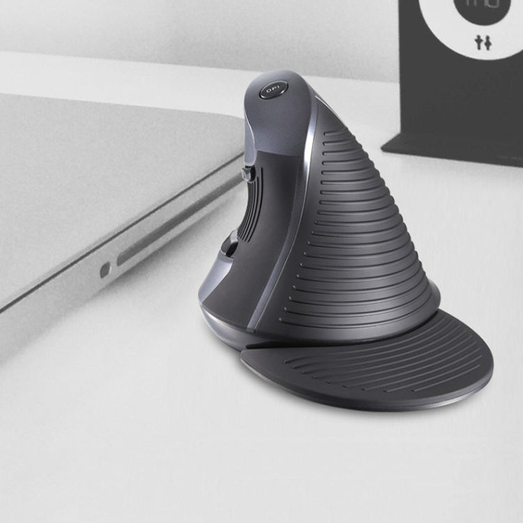 DELUX M618 6-Keys Vertical Handheld Mouse Ergonomic Wired Mouse, Cable Length: 1.5m(Black)