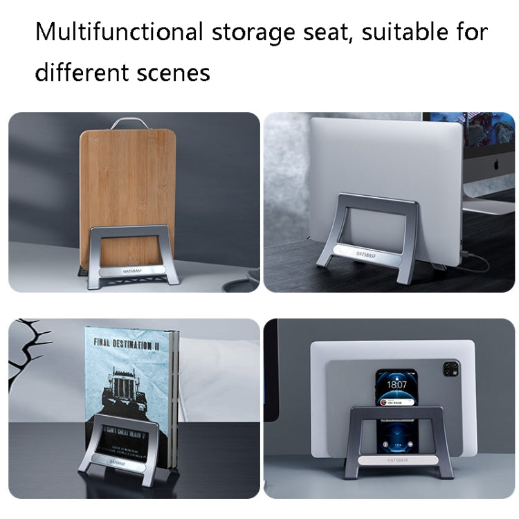 Oatsbasf 03671 Multifunctional Computer Tablet Cellphone Storage Bracket, Colour: Deluxe Version (Silver)