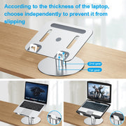 Oatsbasf 03597 Aluminum Alloy Notebook Heightening Bracket Notebook Computer Lifting Heat Dissipation Bracket Mobile Folding Table,Style: Elite Version-Gray
