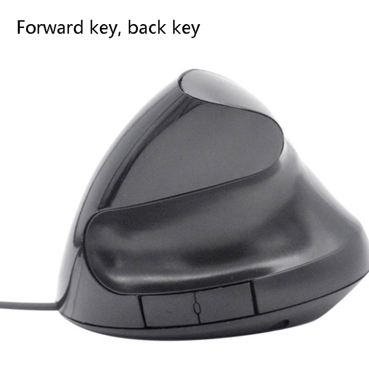JSY-12 5 Keys USB Wired Vertical Mouse Ergonomic Wrist Brace Optical Mouse(Blue)
