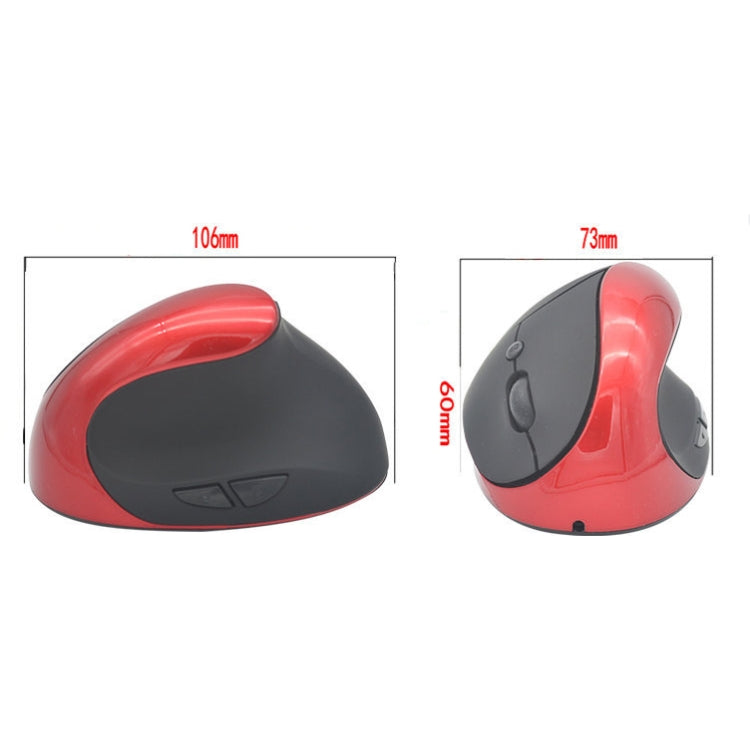 JSY-03 6 Keys Wireless Vertical Charging Mouse Ergonomic Vertical Optical Mouse(White)