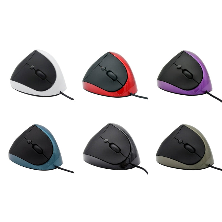 JSY-05 6 Keys Wired Vertical Mouse Ergonomics Brace Optical Mouse(White)