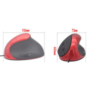 JSY-05 6 Keys Wired Vertical Mouse Ergonomics Brace Optical Mouse(White)