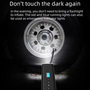 H68 Handheld Mini Wireless Smart Car Inflator Pump Portable Multifunctional Tire Air Pump(Black)