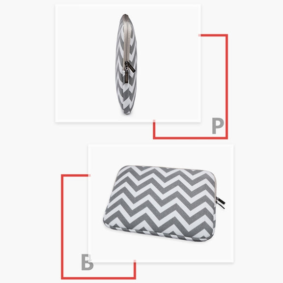LiSEN LS-525 Wavy Pattern Notebook Liner Bag, Size: 12 inches(Gray)