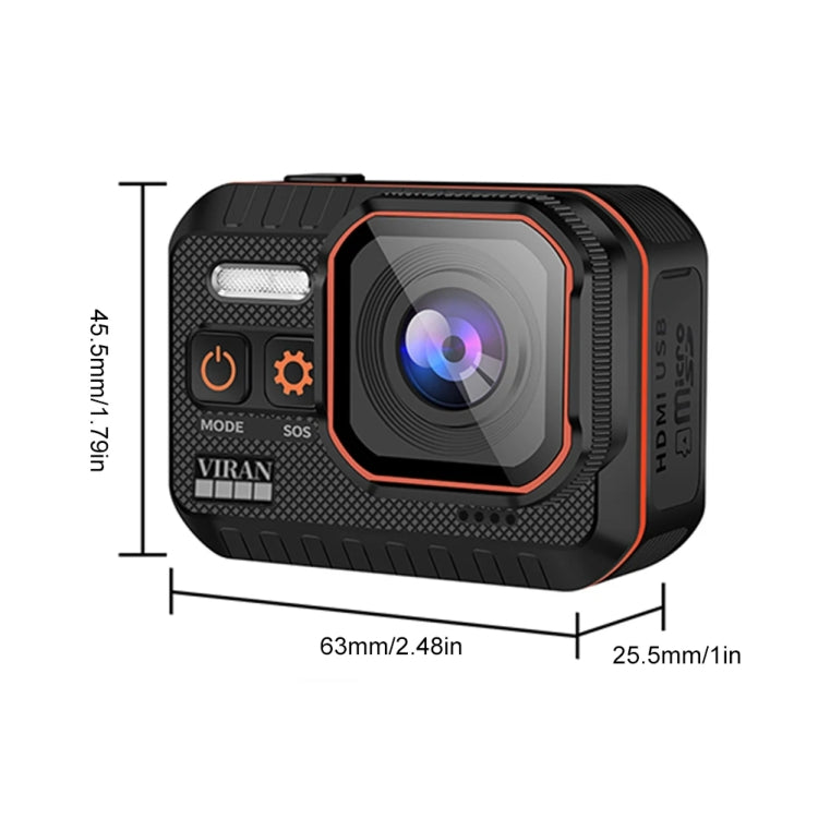 SC002-12 4K Outdoor Sports Camera WiFi Diving Water-resistant Mini Camera(Black)