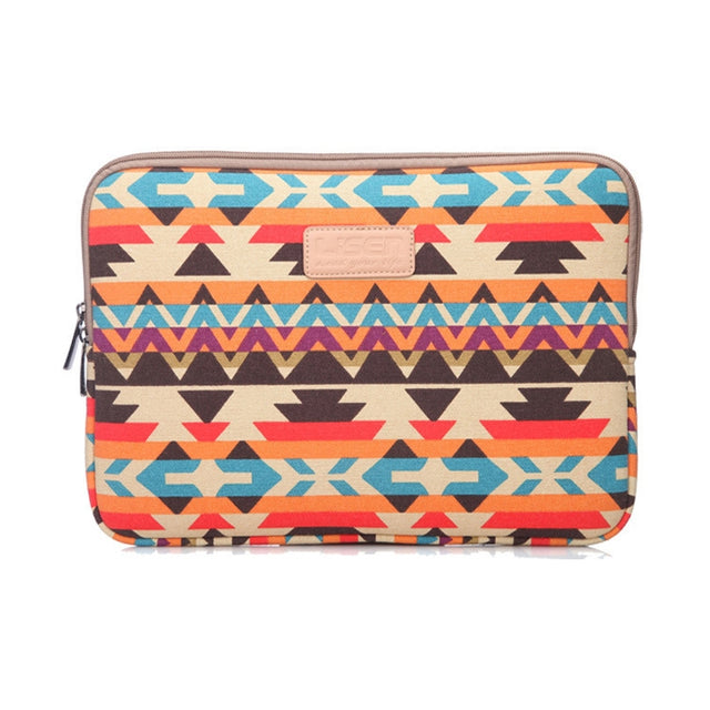 LiSEN LS-518 Lingge Pattern Laptop Computer Liner Bags, Size: 11.6 inch(Orange Pattern Geometry)