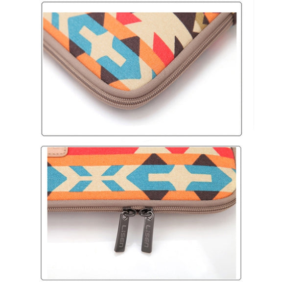 LiSEN LS-518 Lingge Pattern Laptop Computer Liner Bags, Size: 12 inch(Orange Pattern Geometry)