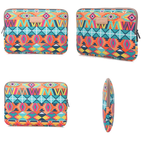 LiSEN LS-518 Lingge Pattern Laptop Computer Liner Bags, Size: 14 inch(Orange Pattern Geometry)