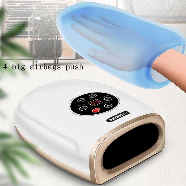 Hand Finger Joint Massager Wrist Palm Physiotherapy Mouse Hand Meridian Acupoint Massager, Specification: Plug(Amber Gold)