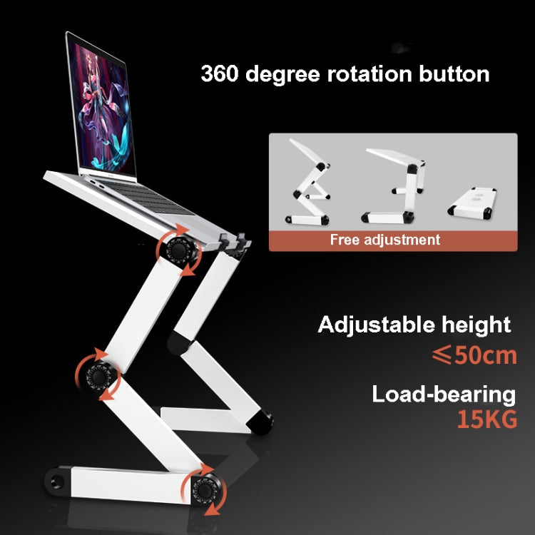 Oatsbasf Folding Computer Desk Laptop Stand Foldable Lifting Heightening Storage Portable Rack,Style: L02  Black