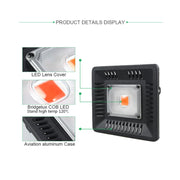 50W Ultra-Thin LED Plant Light, Full Spectrum COB Growth Light, Vegetable, Fruit & Flower Greenhouse Fill Light With Plug, Specification:EU Plug