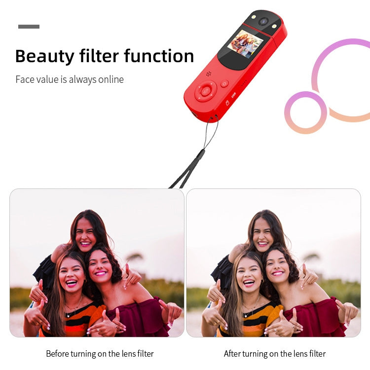 D2 HD 1080P Multi-Function Digital Video Camera Sports DV Camera Live Computer Camera Recorder(Red)
