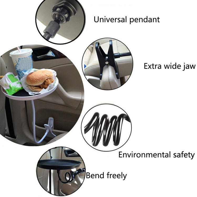 YP-106 Convenient Car PC Tray Car Lazy People Beverage Table(White)