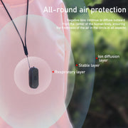 EP206 Hanging Neck Negative Ion Necklace Air Purifier(Black)