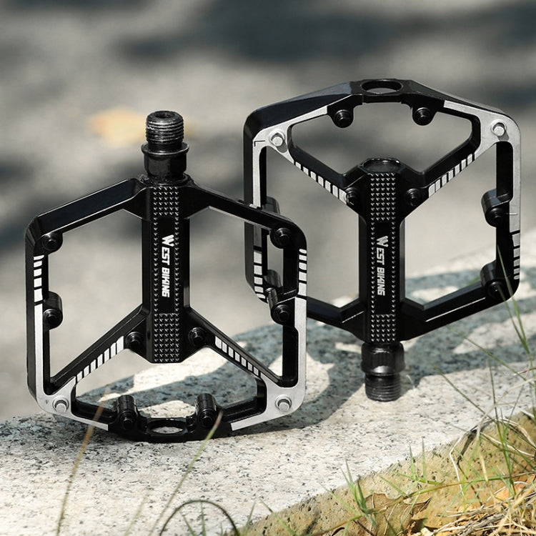 WEST BIKING Bicycle Aluminum Alloy Chromium Molybdenum Steel Axle Pedal(Black)