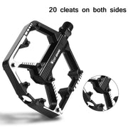 WEST BIKING Bicycle Aluminum Alloy Chromium Molybdenum Steel Axle Pedal(Black)