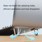 T615 Laptop Heightening Bracket Aluminum Alloy Back Stick Computer Stand(Grey)