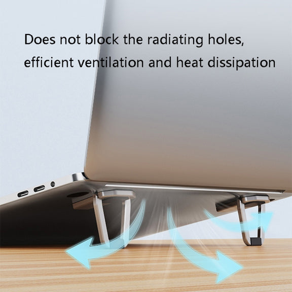T615 Laptop Heightening Bracket Aluminum Alloy Back Stick Computer Stand(Grey)