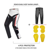 GHOST RACING GR-K06 Motorcycle Riding Trousers Racing Motorcycle Anti-Fall Windproof Keep Warm Pants, Size: XL(Black)