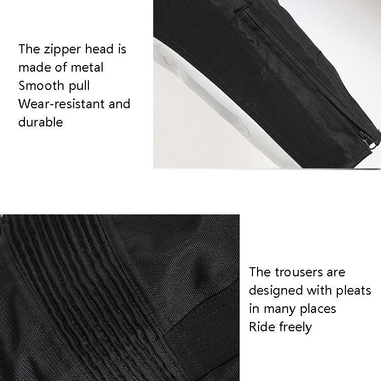 GHOST RACING GR-K06 Motorcycle Riding Trousers Racing Motorcycle Anti-Fall Windproof Keep Warm Pants, Size: XL(Black)