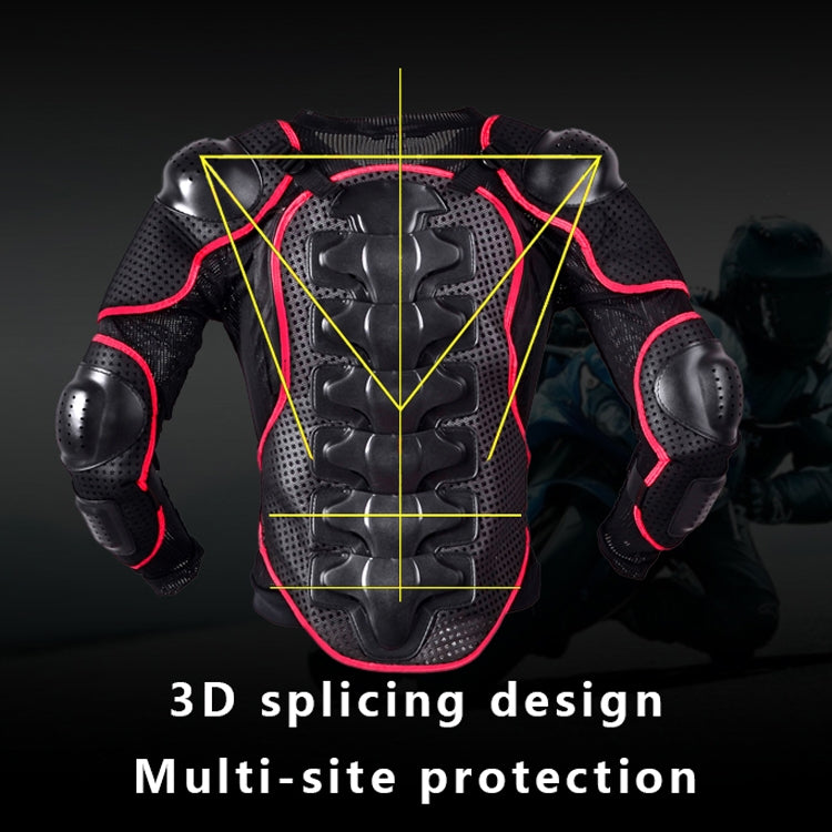 GHOST RACING F060 Motorcycle Armor Suit Riding Protective Gear Chest Protector Elbow Pad Fall Protection Suit, Size: XL(Black)