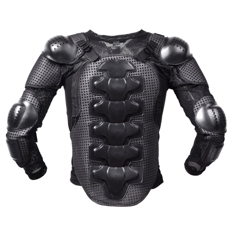 GHOST RACING F060 Motorcycle Armor Suit Riding Protective Gear Chest Protector Elbow Pad Fall Protection Suit, Size: XXL(Black)