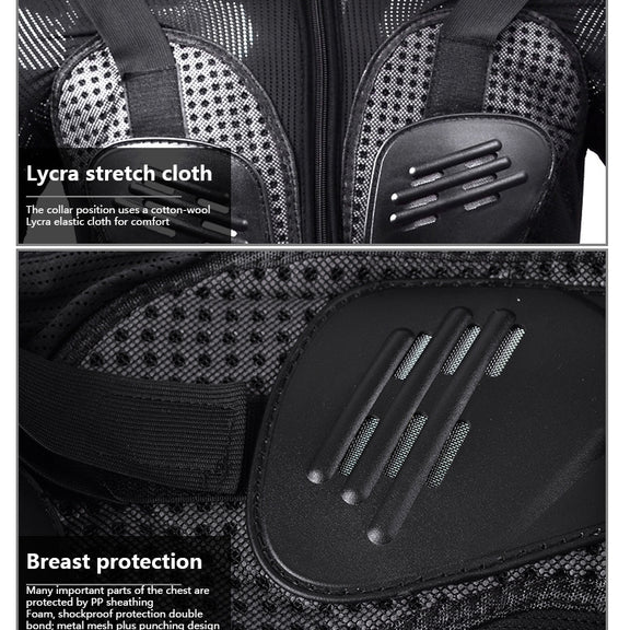 GHOST RACING F060 Motorcycle Armor Suit Riding Protective Gear Chest Protector Elbow Pad Fall Protection Suit, Size: XXL(Red)