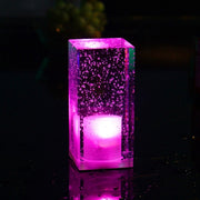 Square Colorful LED Crystal Lamp Bar Atmosphere Decorative Light (Purple Light)