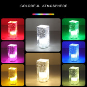 Square Colorful LED Crystal Lamp Bar Atmosphere Decorative Light (Purple Light)