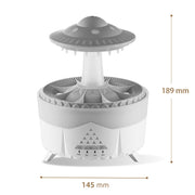 UFO Water Drop Aromatherapy Humidifier Desktop Remote Control Diffuser, Plug: UK Plug(White)