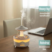 UFO Water Drop Aromatherapy Humidifier Desktop Remote Control Diffuser, Plug: US Plug(White)