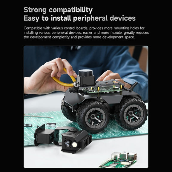 Waveshare WAVE ROVER Flexible Expandable 4WD Mobile Robot Chassis, Onboard ESP32 Module(UK Plug)