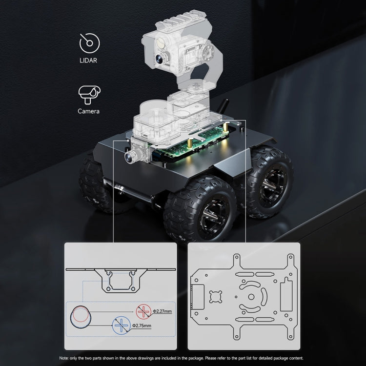 Waveshare WAVE ROVER Flexible Expandable 4WD Mobile Robot Chassis, Onboard ESP32 Module(UK Plug)