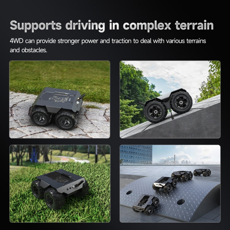 Waveshare WAVE ROVER Flexible Expandable 4WD Mobile Robot Chassis, Onboard ESP32 Module(UK Plug)
