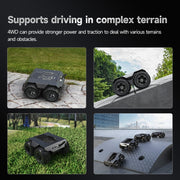 Waveshare WAVE ROVER Flexible Expandable 4WD Mobile Robot Chassis, Onboard ESP32 Module(UK Plug)