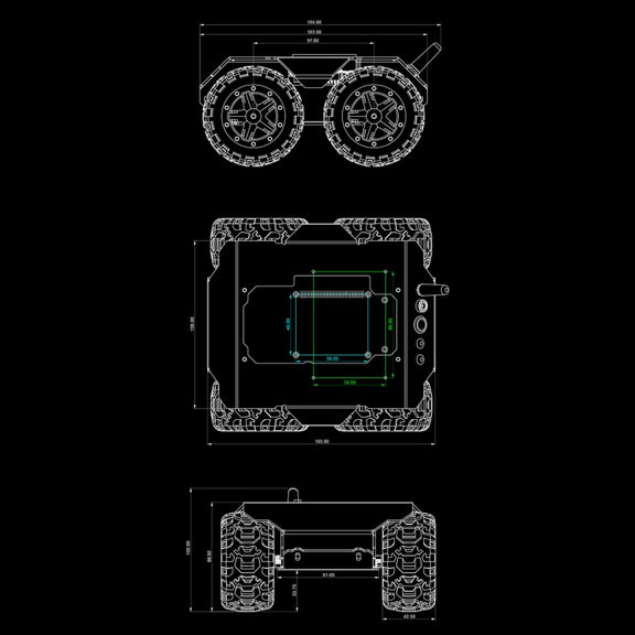 Waveshare WAVE ROVER Flexible Expandable 4WD Mobile Robot Chassis, Onboard ESP32 Module(UK Plug)