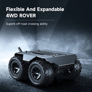 Waveshare WAVE ROVER Flexible Expandable 4WD Mobile Robot Chassis, Onboard ESP32 Module(UK Plug)