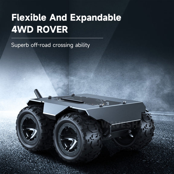 Waveshare WAVE ROVER Flexible Expandable 4WD Mobile Robot Chassis, Onboard ESP32 Module(UK Plug)