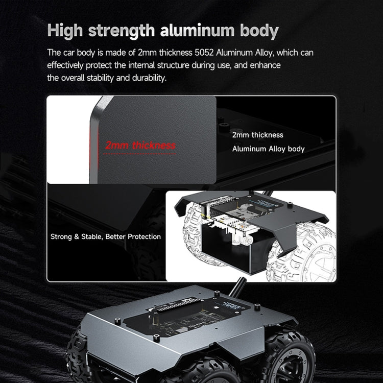 Waveshare WAVE ROVER Flexible Expandable 4WD Mobile Robot Chassis, Onboard ESP32 Module(UK Plug)