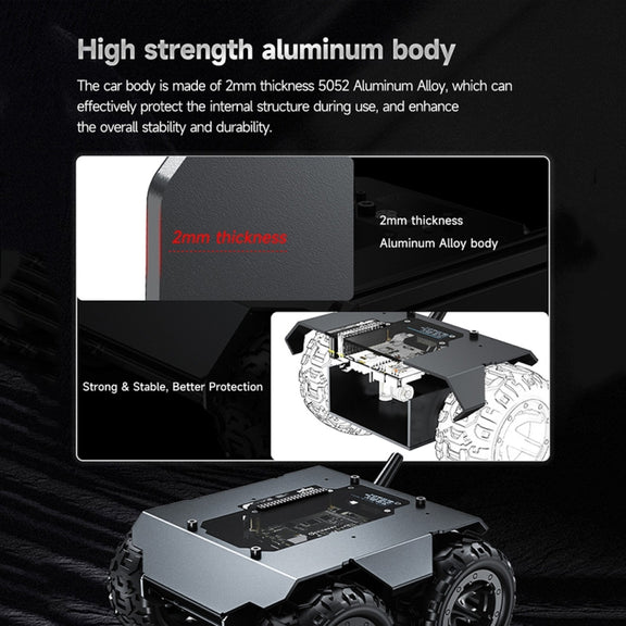 Waveshare WAVE ROVER Flexible Expandable 4WD Mobile Robot Chassis, Onboard ESP32 Module(UK Plug)