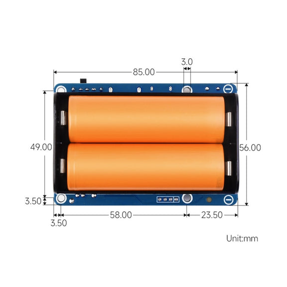 Waveshare 25567 For Raspberry Pi UPS HAT (D), Pogo Pins Connector , Without Battery