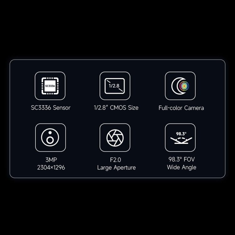 Waveshare 25553 SC3336 3MP 1/2.8-Inch F2.0 Camera Module (B)